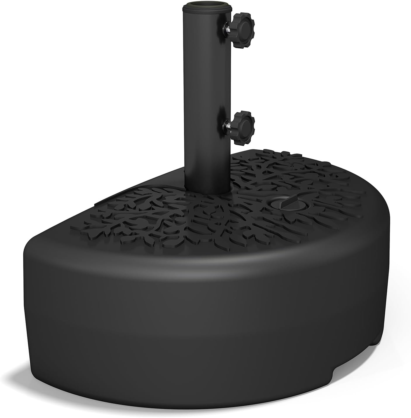 Soporte base agua 73lb para sombrilla pared color negro