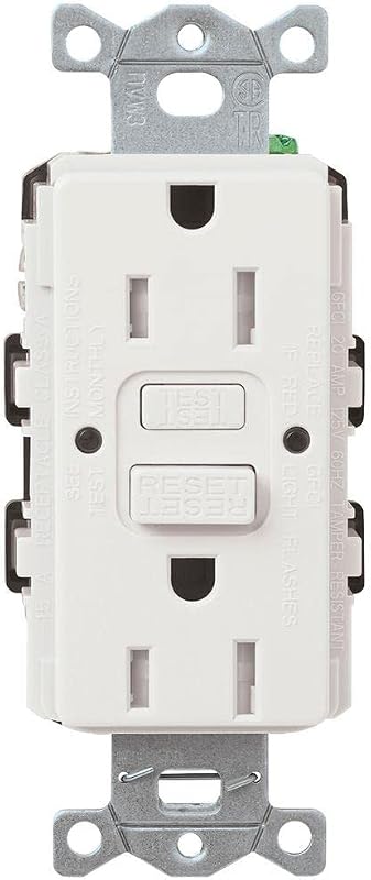 Receptáculo GFCI dúplex 15A botón prueba/restablecimiento