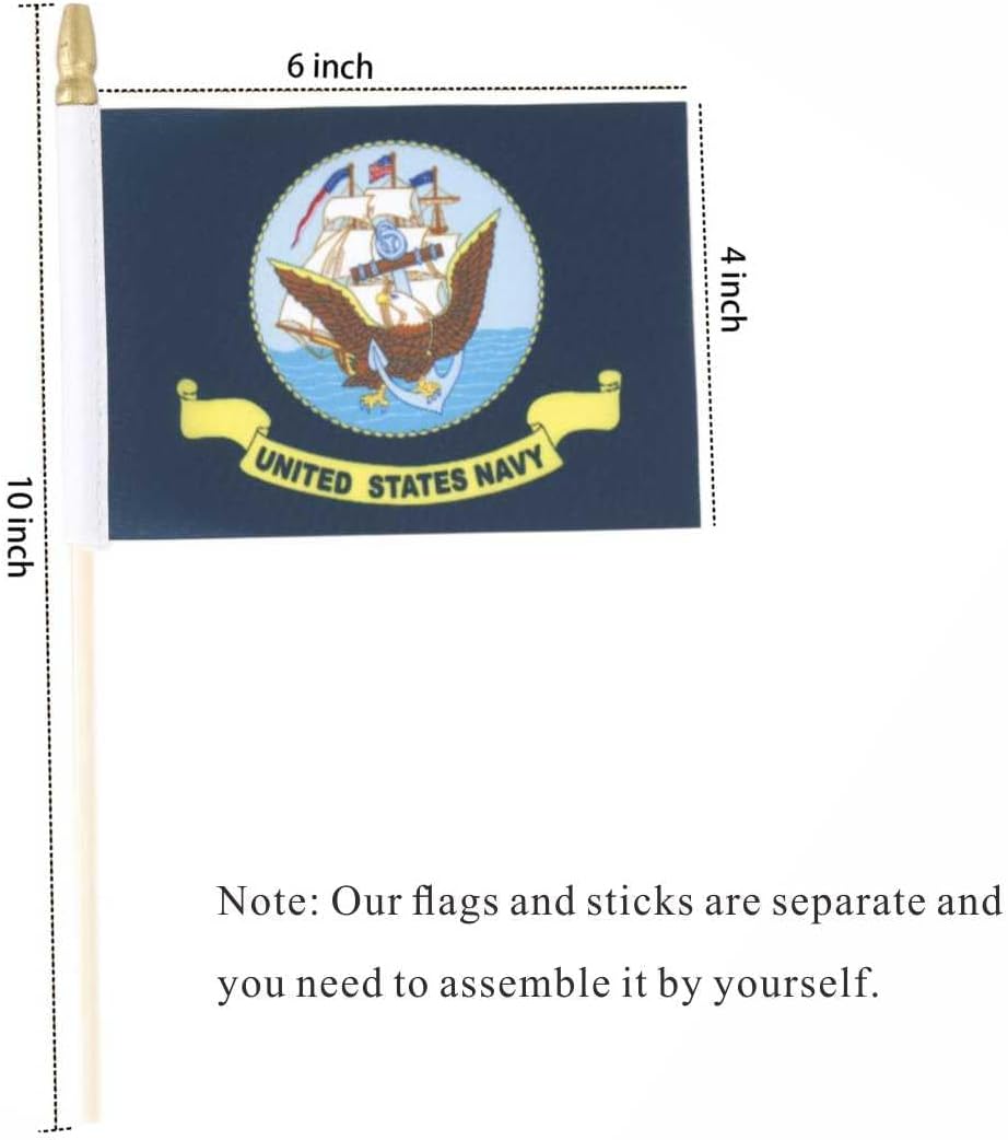 Bandera militar 4x6" 20uds para Día de los Veteranos