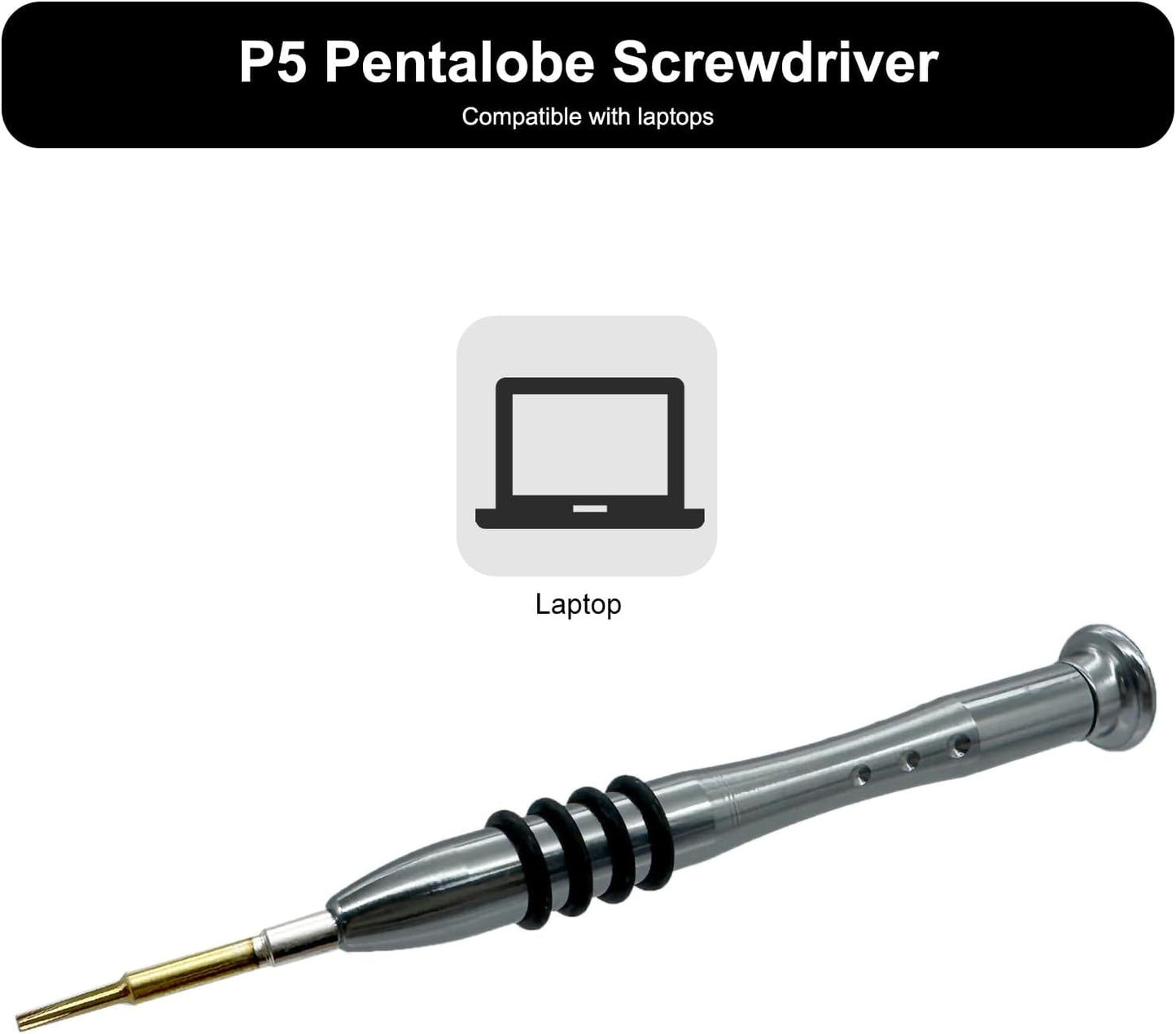 Destornillador P5 Pentalobe 0.047pulg acero S2 magnético