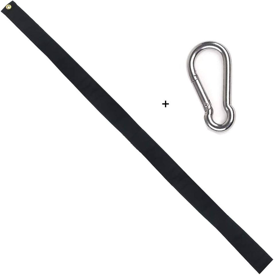 Cinta luto negra 5ft con gancho resorte para bandera
