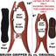 Pinza cepillo XL mandíbulas 5.5" cuerda 12ft 1/4" naranja
