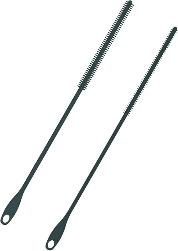 2 Cepillos Silicona Pajilla 0.316pulg Botella Reutilizable