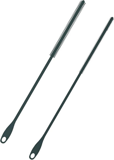2 Cepillos Silicona Pajilla 0.316pulg Botella Reutilizable