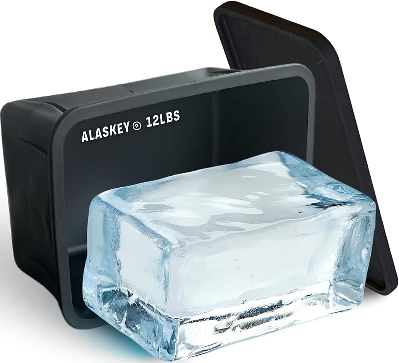 Molde silicona hielo 12lb con tapa profesional