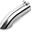 Tubo escape curvado 2.25" plateado 9"