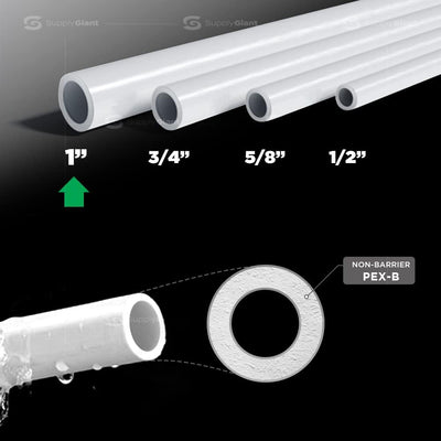 Tubería PEX 1 pulg x 100ft para agua potable blanco