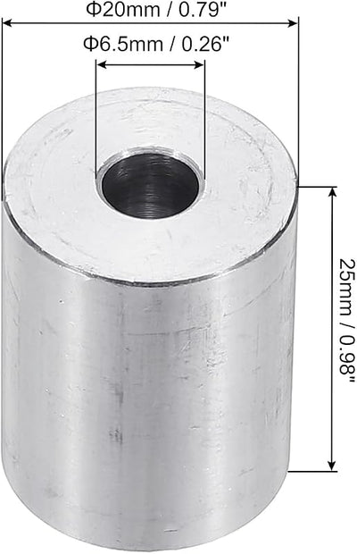 Espaciadores M6 aluminio redondos 1/4x3/4