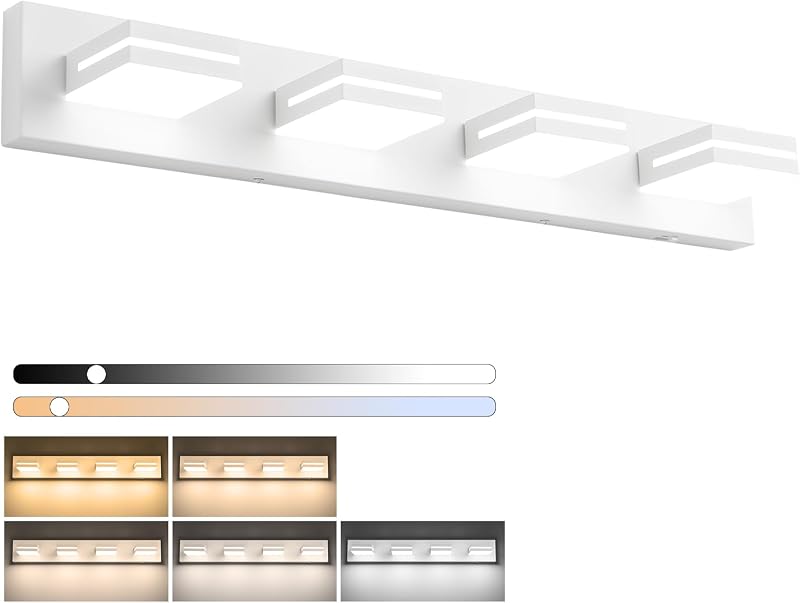 Lámpara LED baño 30" 5CCT regulable acrílico mate