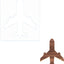 Plantilla avión acrílica 5.9x6.7pulg reutilizable