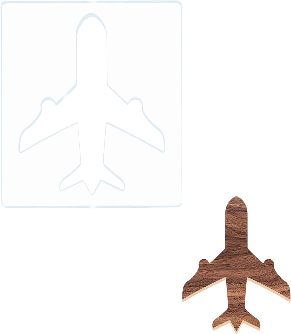 Plantilla avión acrílica 5.9x6.7pulg reutilizable