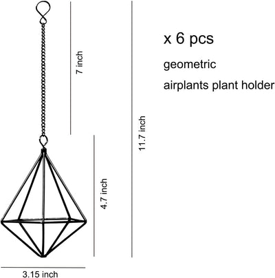 Soporte colgante para plantas de aire metal geométrico 6"