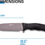 Cuchillo fijo 10" gris titanio mango negro