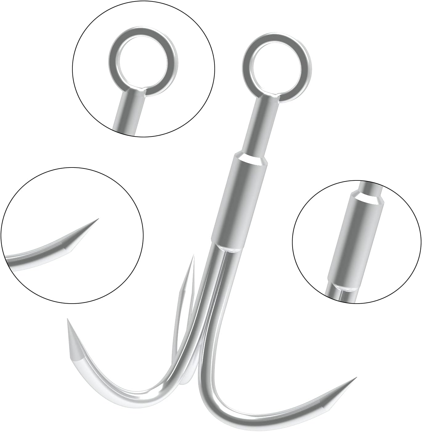 Gancho agarre acero inox 3 garras para escalada y rescate