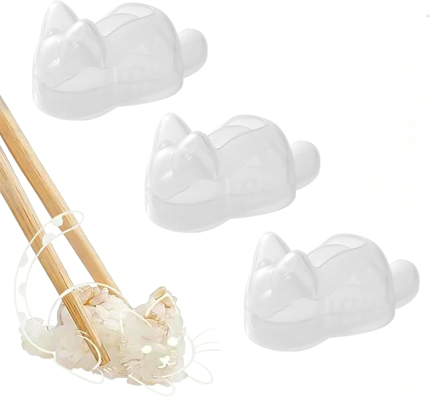 Moldes Onigiri Gatos con Agujeros Drenaje Set 3