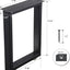 Patas de Banco 16" Metal Resistentes Set 2 Negro
