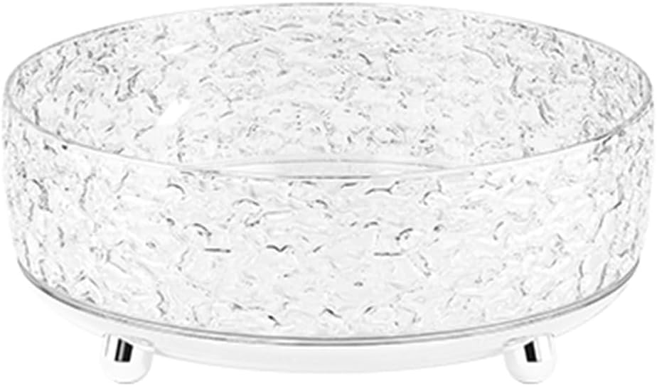 Organiz. maquillaje giratorio 360° para tocador y baño transparente