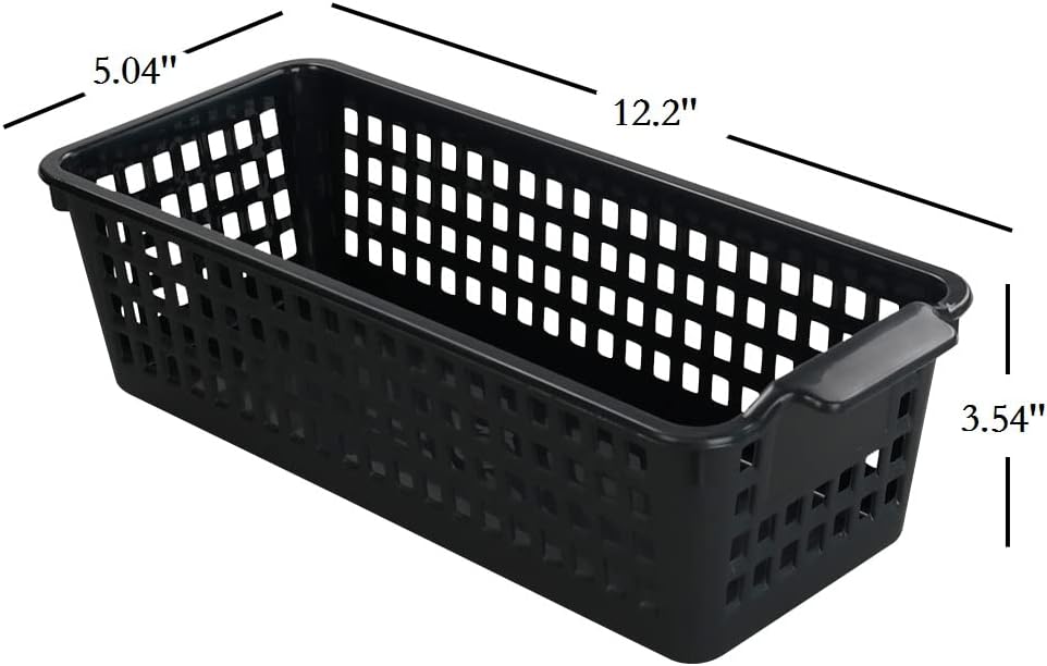 6 Pzas Cubos Plástico Organiz. Negro