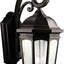 Lámpara pared exterior 26.5pulg 3 luces vidrio bronce