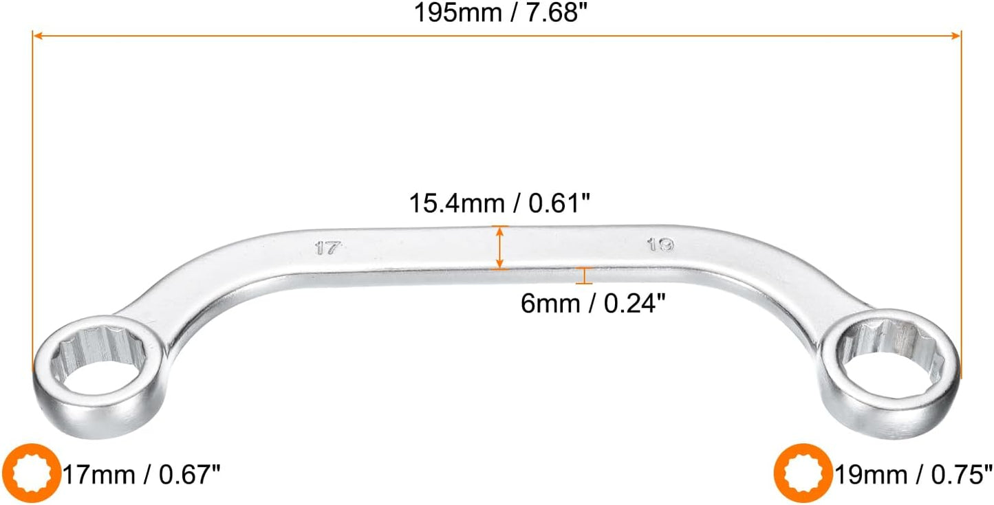 Llave de caja doble métrica media luna 12 puntos CR-V