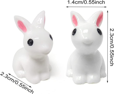 20 Figuras Conejo Resina Decoración Micro Paisaje