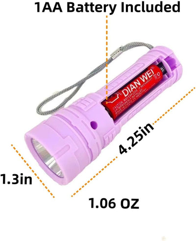 Pack 6 linternas LED plástico con 6 pilas AAA varios colores