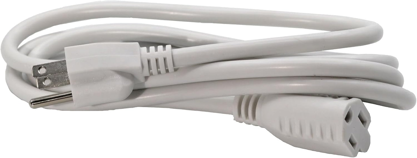 Cable extensión 6ft blanco 2 y 3 clavijas resistente