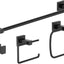 Set 4 Pzas Accesorios Baño Negro Mate