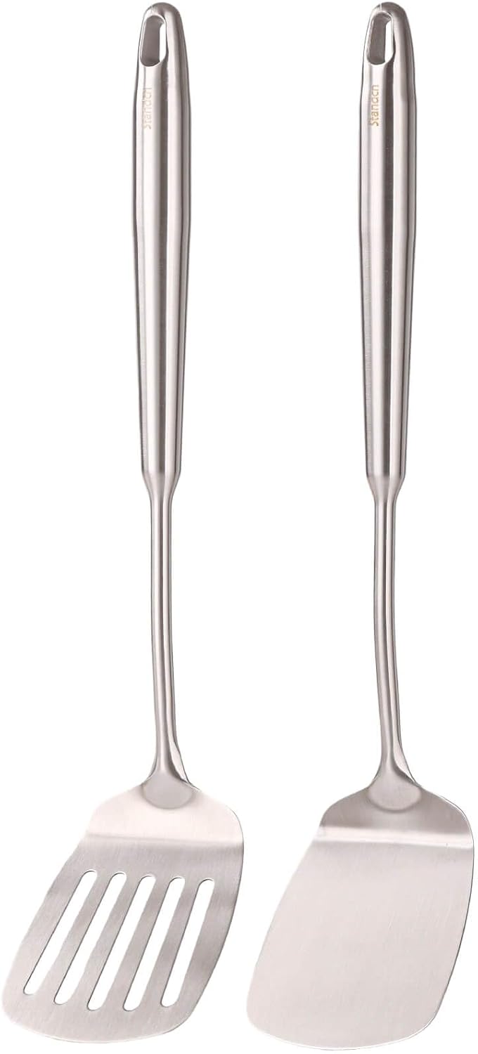 Juego 2 Espátulas Acero Inox 18/10 Chef 14.7pulg