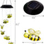 Campanilla viento solar LED abeja 25" decoración jardín