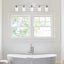 Lámpara baño 5 luces cromo vidrio cilíndrico transparente