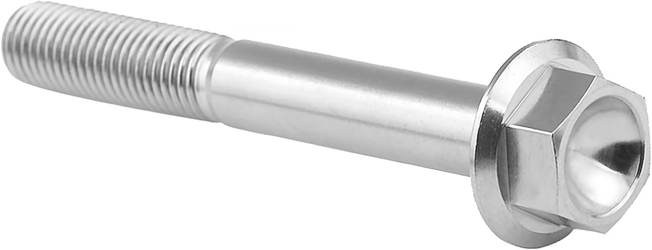 Tornillo hexagonal brida titanio M10x100mm rosca 1.25