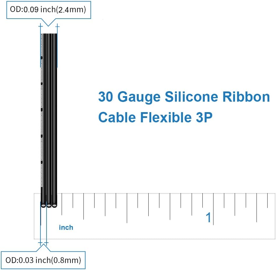 Cable silicona 30awg 100pies alambre cobre estañado trenzado negro