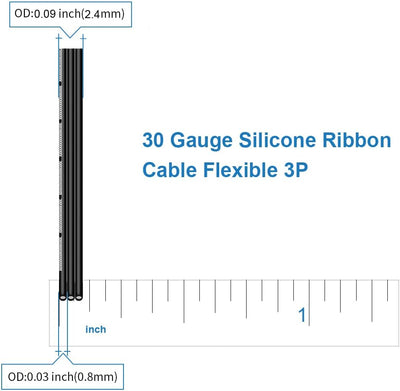 Cable silicona 30awg 100pies alambre cobre estañado trenzado negro