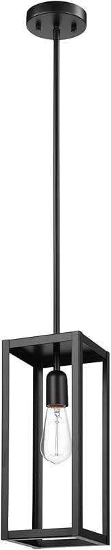 Lámpara colgante 1 luz negro mate para comedor y sala