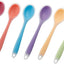 6 Cucharas Silicona Cocina Resistentes Calor Rojo Transparente