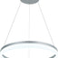 Lámpara LED colgante circular sala comedor 6000K plata