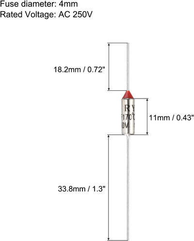 Fusible térmico RY215 338°F 10A 250V para motor industrial