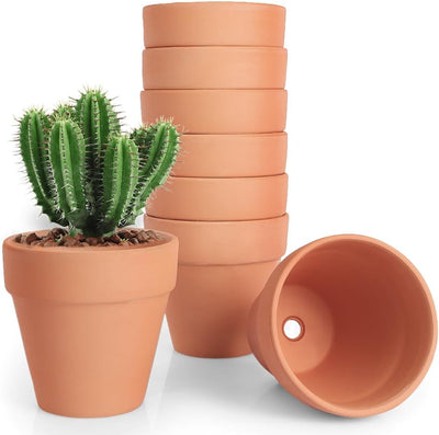 24 Macetas Terracota 4" Drenaje para Plantas Bricolaje