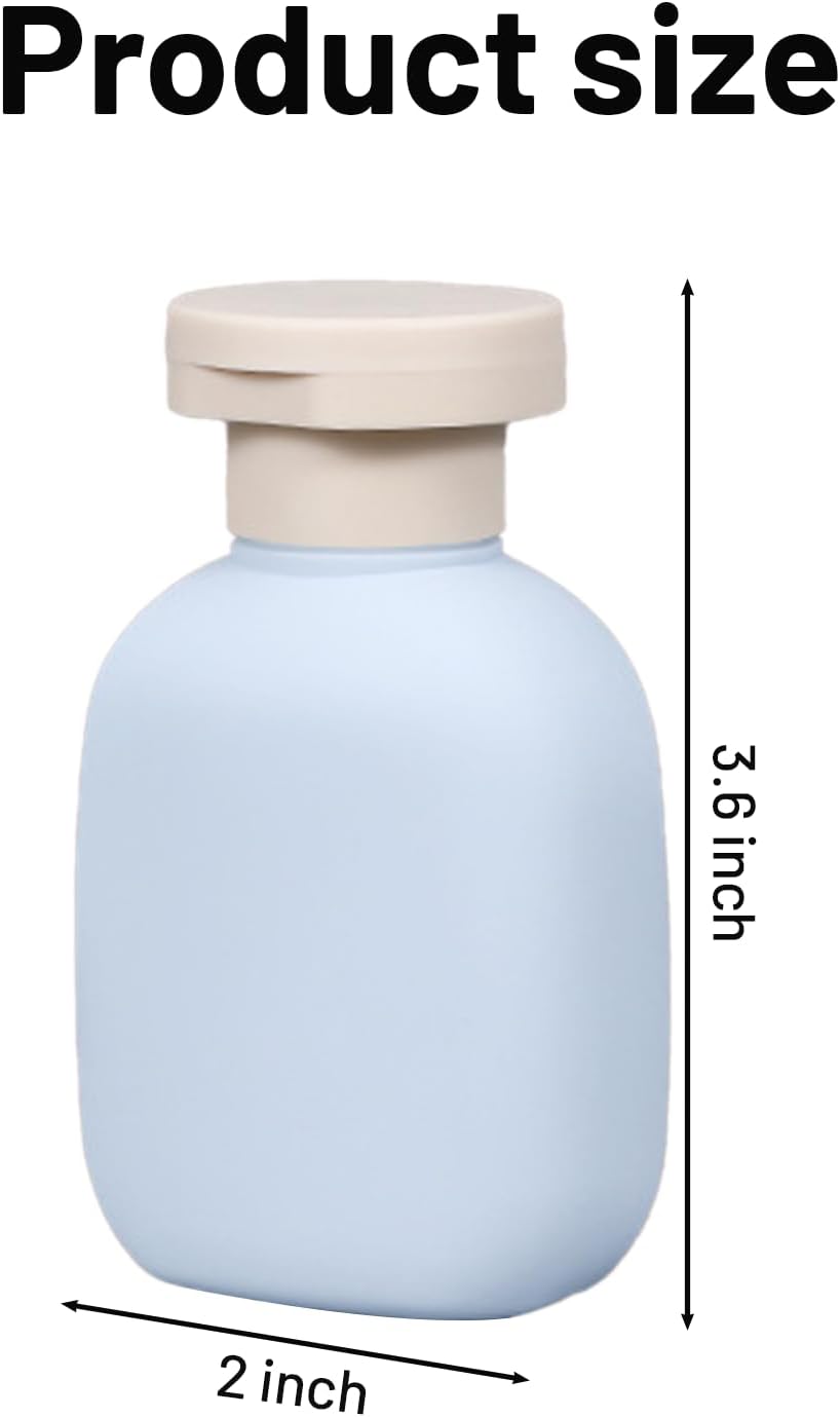 3 Botellas Champú 3.4oz Recipientes Viaje Plástico Recargables