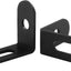 10 Soportes Ranurados en L Acero Inox 2.56x1.28pulg Negro