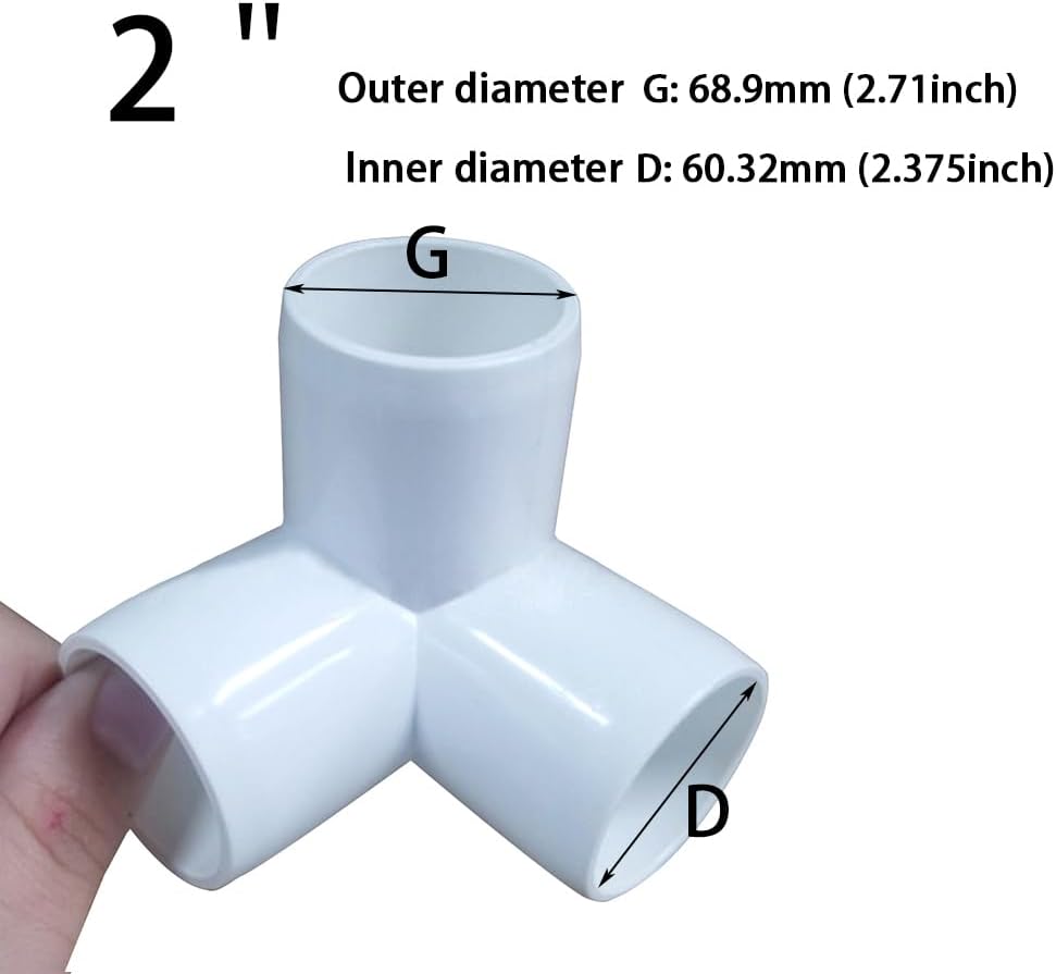 Conector T PVC 2pulg codo 90 grados para muebles