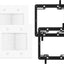 Placa pared cepillo 2 bandas soporte cables hdmi cine set 2
