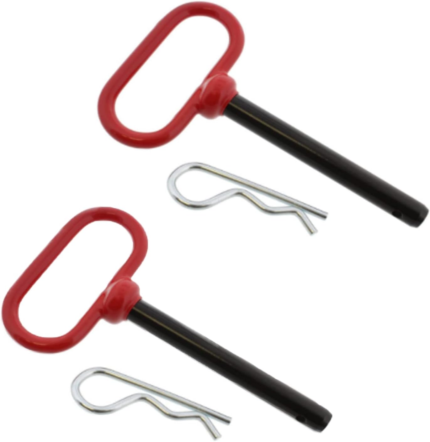 2 Pasadores Enganche Remolque 1/2" con Clip para Tractor ATV