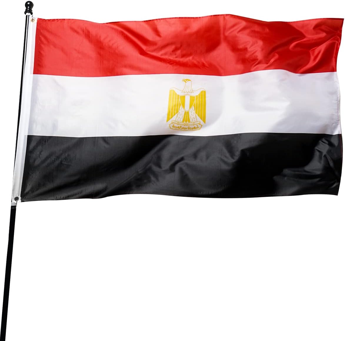 Bandera Egipto poliéster 3x5ft ojales latón resistente