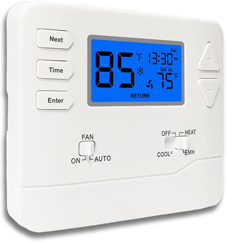Termostato bomba calor hogar 1 etapa azul