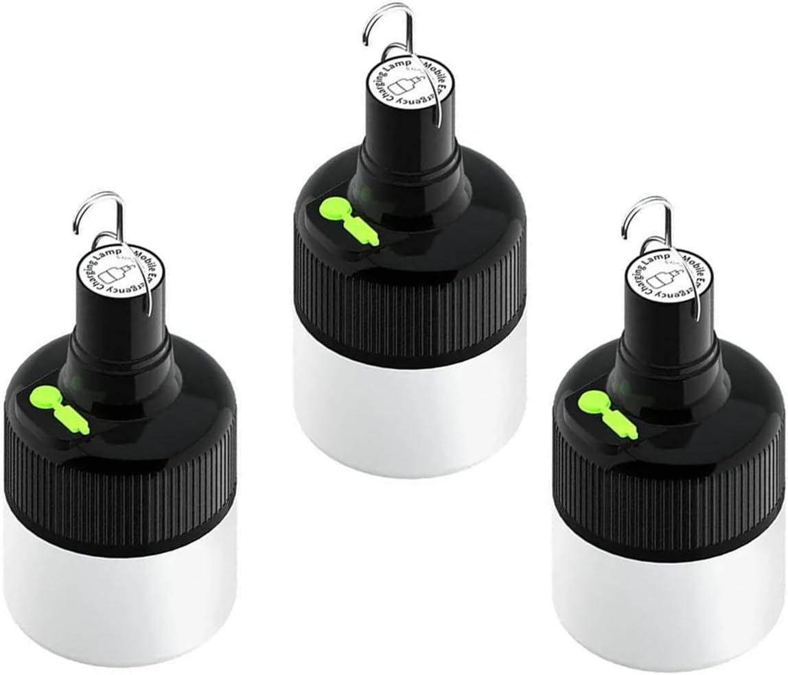 Lámpara camping LED USB recargable 2 modos portátil