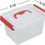 Caja plástico 0.75gal con tapa set 6
