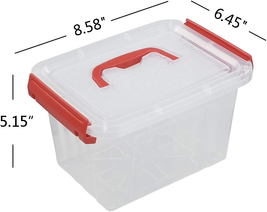 Caja plástico 0.75gal con tapa set 6