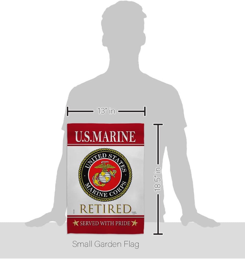 Bandera jardín USMC Semper Fi Veterano Retirado